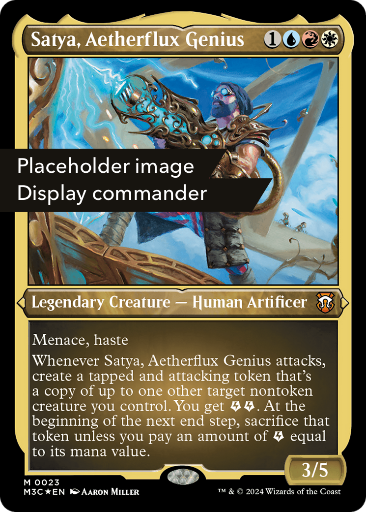 Satya, Aetherflux Genius (Display Commander) (Ripple Foil) - Thick Stock